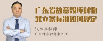 广东省故意毁坏财物罪立案标准如何规定