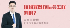 抗税罪既遂后会怎样判刑？