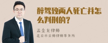 醉驾致两人死亡并怎么判刑的？