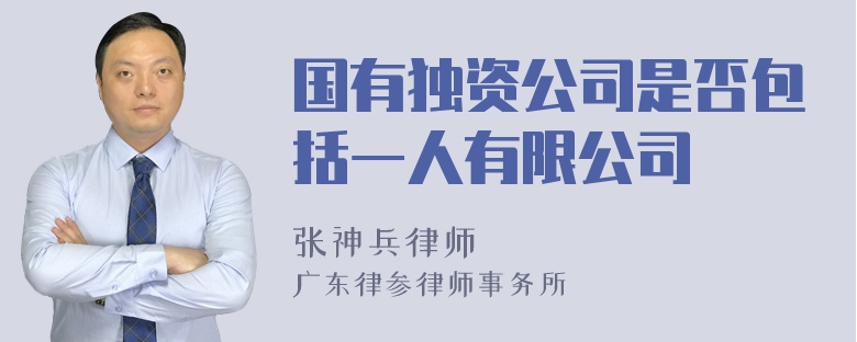 国有独资公司是否包括一人有限公司