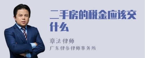 二手房的税金应该交什么