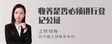 收养是否必须进行登记公证