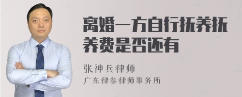 离婚一方自行抚养抚养费是否还有