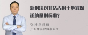 新刑法对非法占用土地罪既遂的量刑标准?