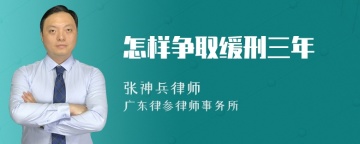 怎样争取缓刑三年