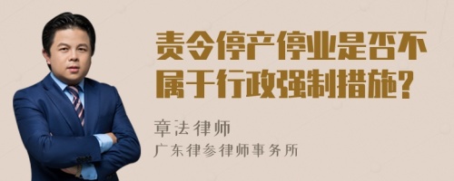 责令停产停业是否不属于行政强制措施?