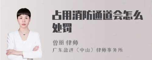 占用消防通道会怎么处罚