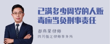 已满多少周岁的人贩毒应当负刑事责任