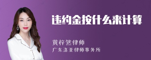 违约金按什么来计算