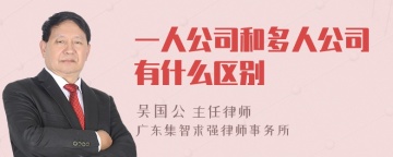 一人公司和多人公司有什么区别