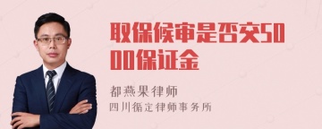 取保候审是否交5000保证金