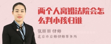 两个人离婚法院会怎么判小孩归谁