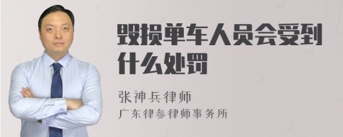 毁损单车人员会受到什么处罚