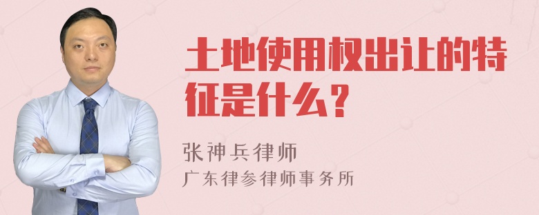 土地使用权出让的特征是什么？