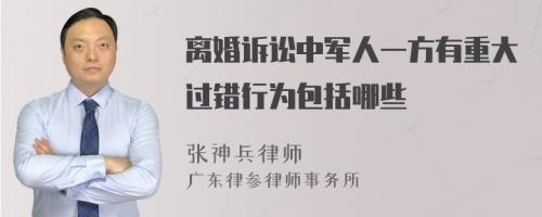 离婚诉讼中军人一方有重大过错行为包括哪些