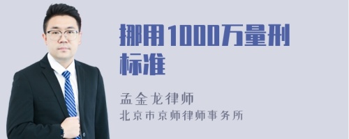 挪用1000万量刑标准