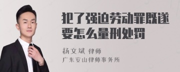 犯了强迫劳动罪既遂要怎么量刑处罚