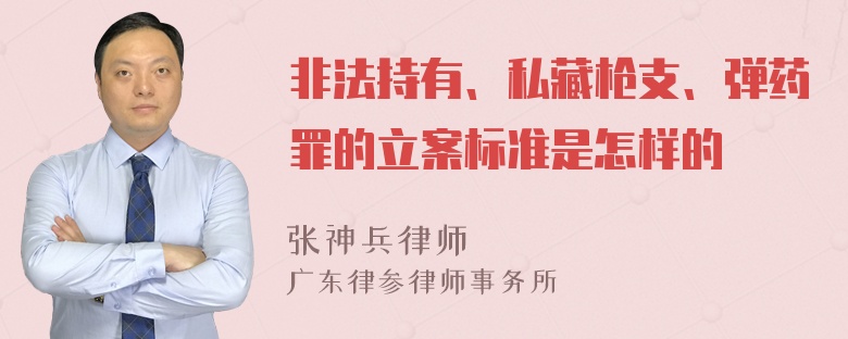 非法持有、私藏枪支、弹药罪的立案标准是怎样的