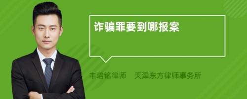 诈骗罪要到哪报案