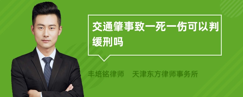 交通肇事致一死一伤可以判缓刑吗