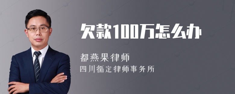 欠款100万怎么办