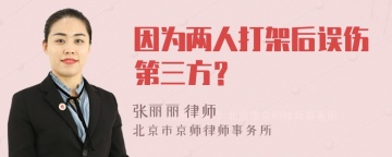 因为两人打架后误伤第三方？