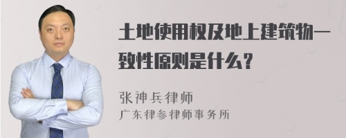 土地使用权及地上建筑物一致性原则是什么？