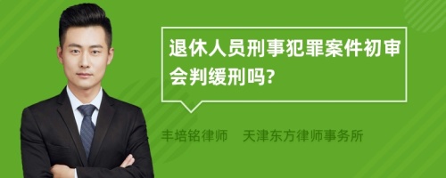 退休人员刑事犯罪案件初审会判缓刑吗?