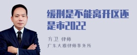 缓刑是不能离开区还是市2022