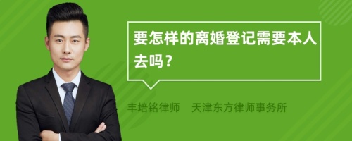 要怎样的离婚登记需要本人去吗？