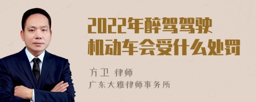 2022年醉驾驾驶机动车会受什么处罚