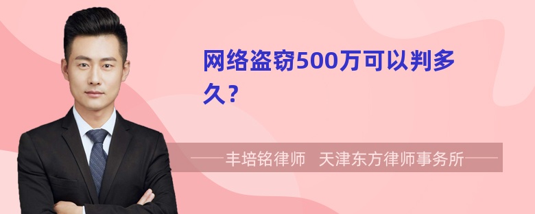 网络盗窃500万可以判多久？