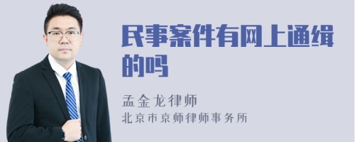 民事案件有网上通缉的吗