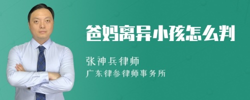 爸妈离异小孩怎么判