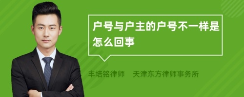 户号与户主的户号不一样是怎么回事