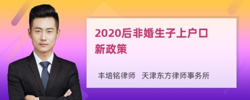 2020后非婚生子上户口新政策