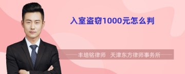 入室盗窃1000元怎么判