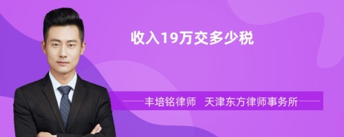 收入19万交多少税