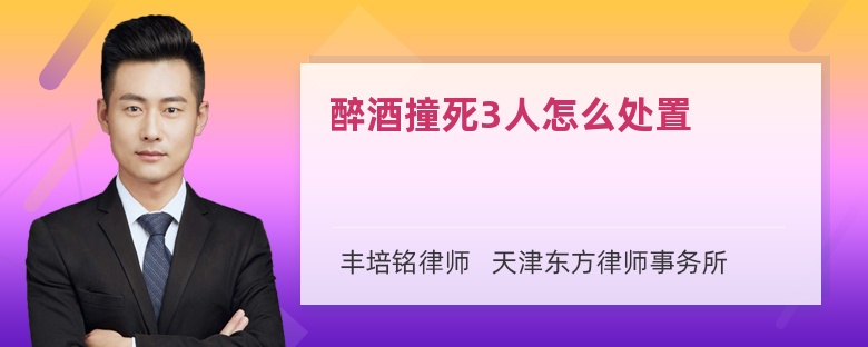 醉酒撞死3人怎么处置