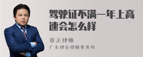 驾驶证不满一年上高速会怎么样