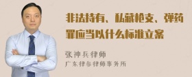 非法持有、私藏枪支、弹药罪应当以什么标准立案