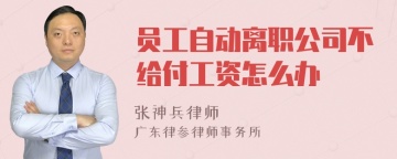 员工自动离职公司不给付工资怎么办