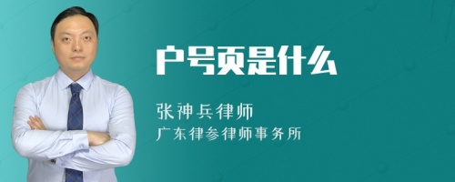 户号页是什么