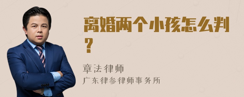 离婚两个小孩怎么判？