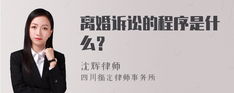 离婚诉讼的程序是什么？