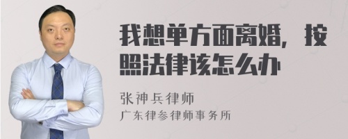 我想单方面离婚，按照法律该怎么办