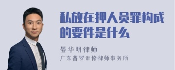 私放在押人员罪构成的要件是什么