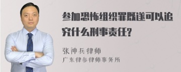 参加恐怖组织罪既遂可以追究什么刑事责任?