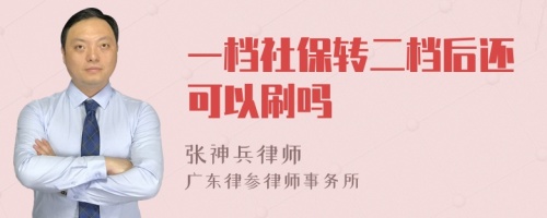 一档社保转二档后还可以刷吗