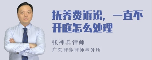 抚养费诉讼，一直不开庭怎么处理